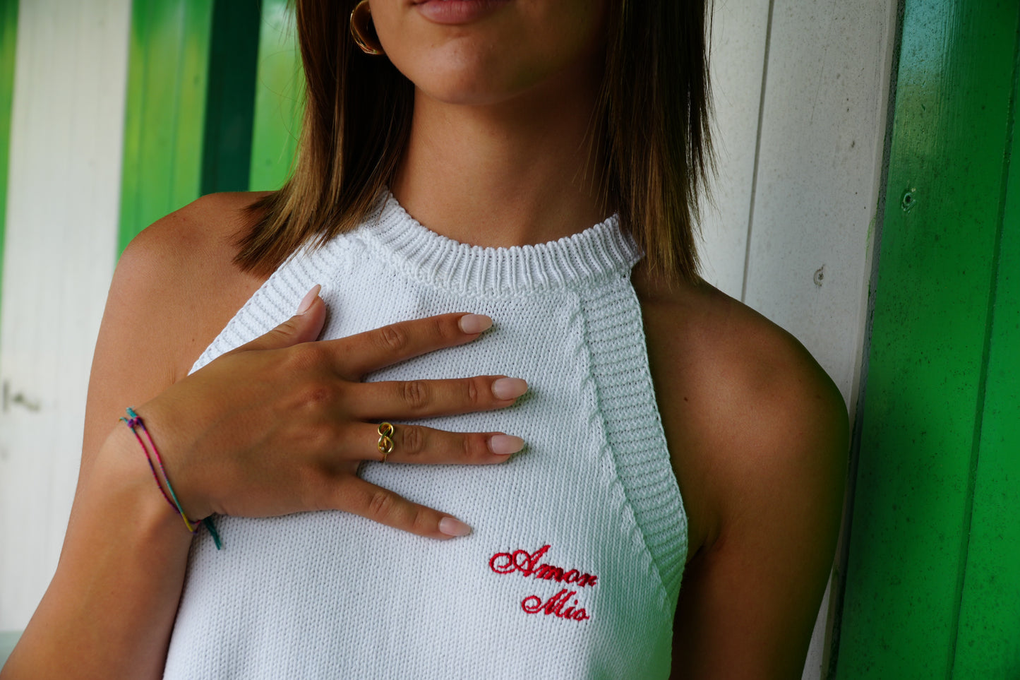 Canottiera in maglia donna